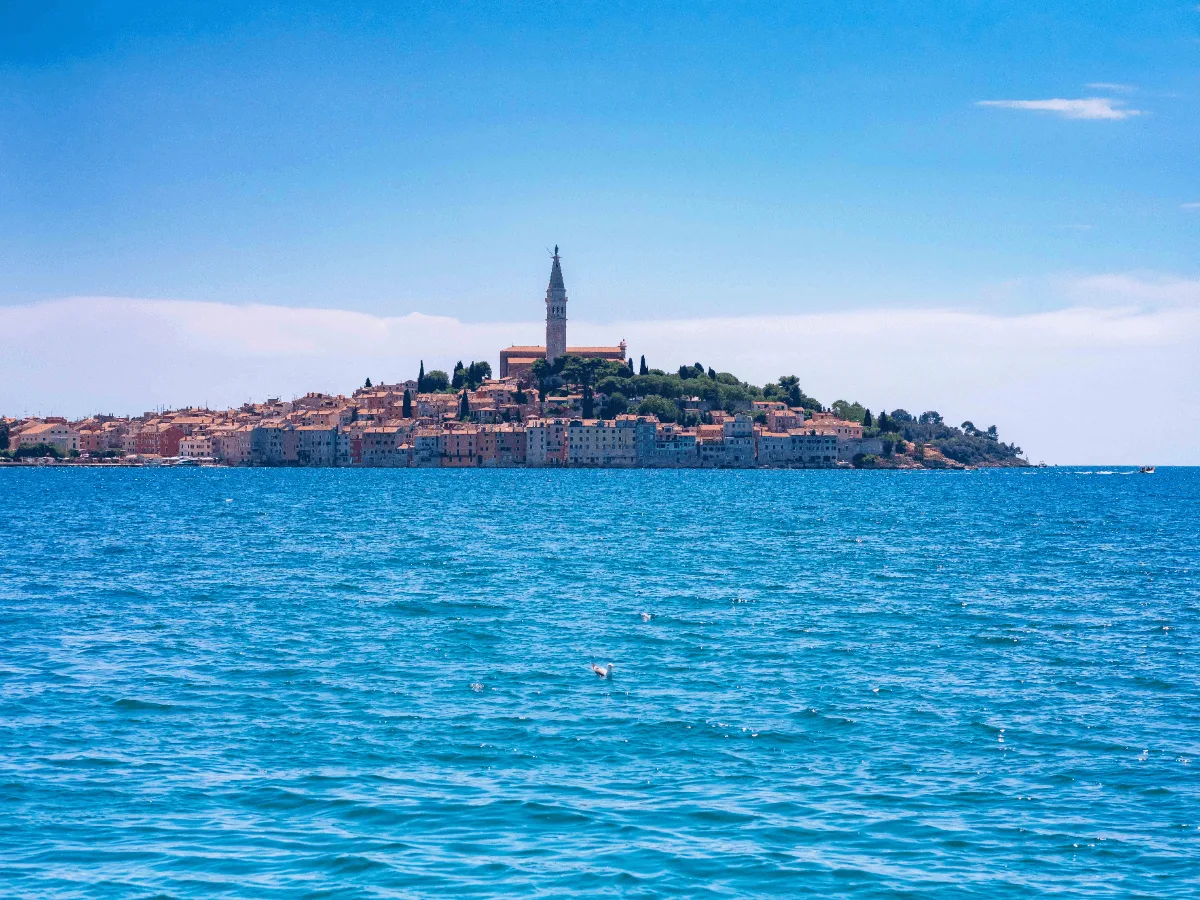 Pogled s broda na Rovinj